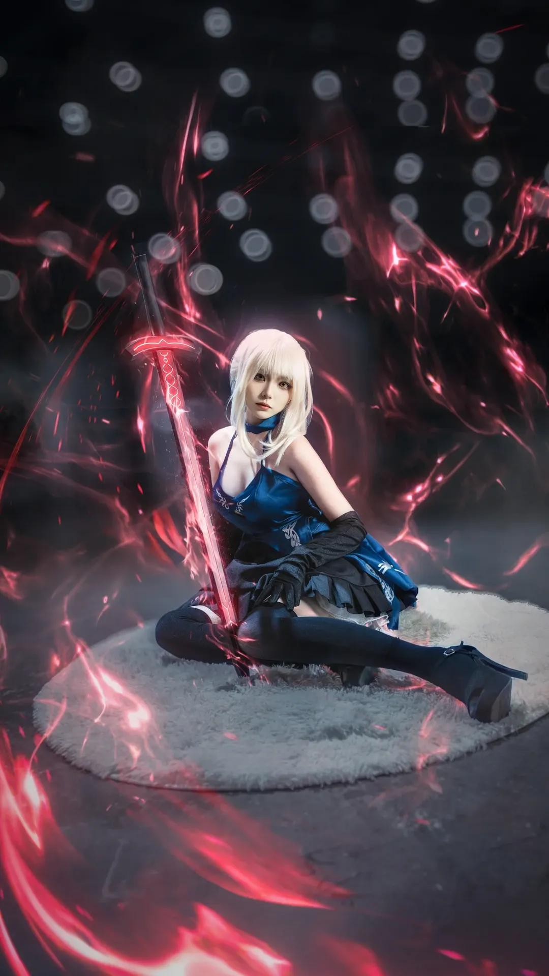 cosplay, FGO, 黑丝, 黑呆, 阿尔托莉雅Altercos - 第1张