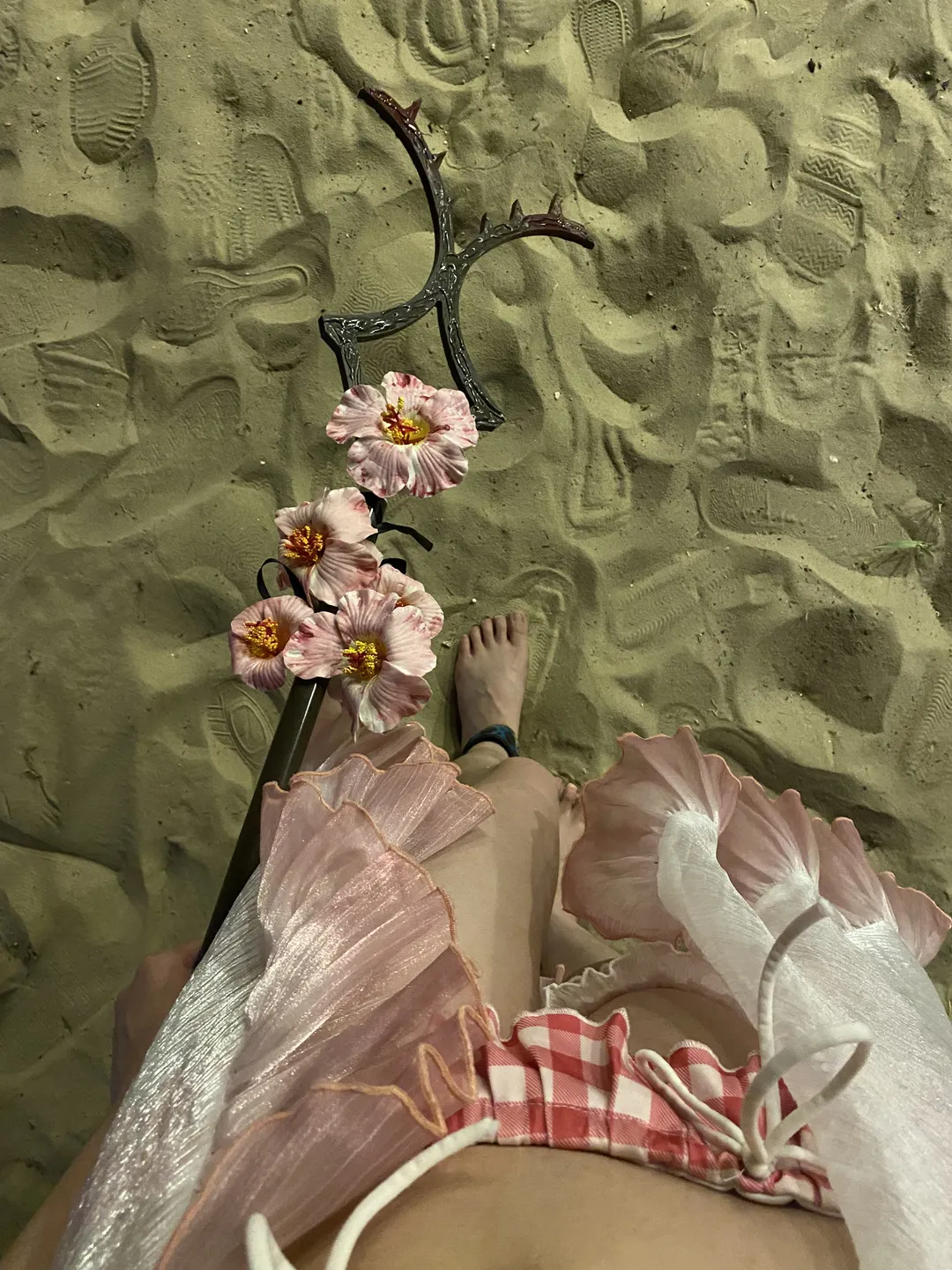 海辺の写真, アークナイツ, 水着コスプレ, エイヤフィヤトラ コスプレ, 火山旅夢 - 4枚目