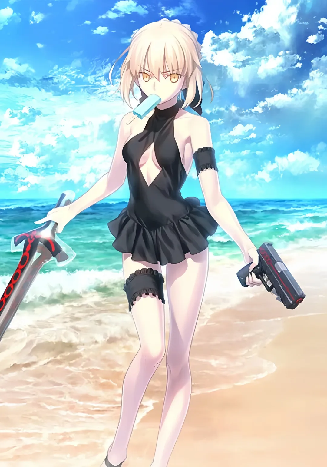 cosplay, fgo, 海边, 黑呆阿尔托莉雅cos, 水黑呆 - 第2张
