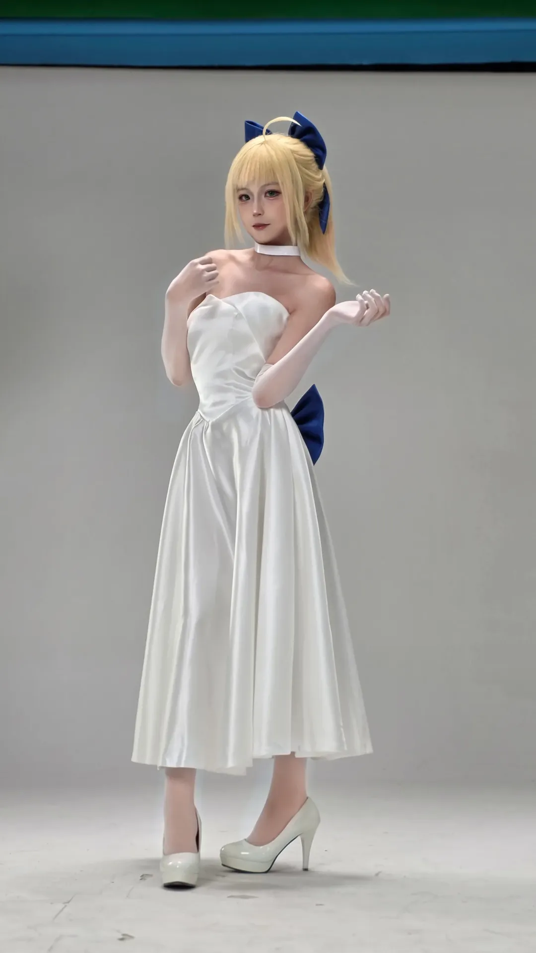 cosplay, 阿尔托莉雅cos, Fate, 白色礼服, C妈快乐服