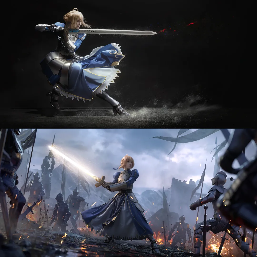 cosplay, 阿尔托莉雅cos, 命运冠位指定, saber, 丝袜 - 第1张