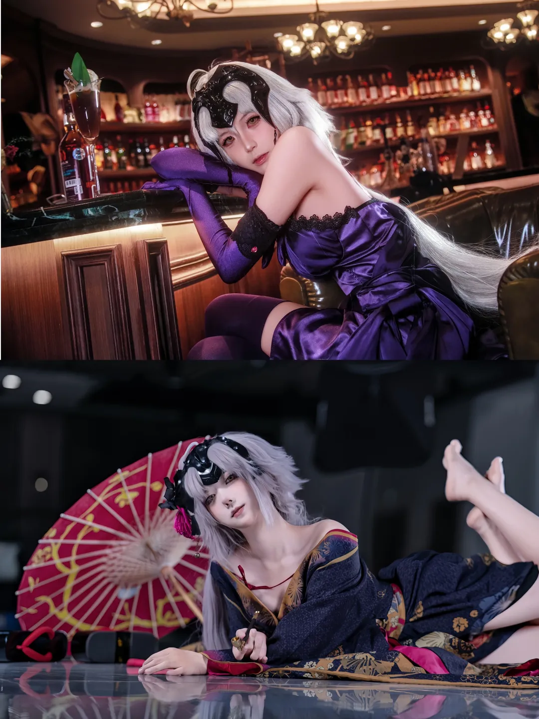 FGO, 黑贞德cos, 醉贞, 紫色丝袜, 花魁
