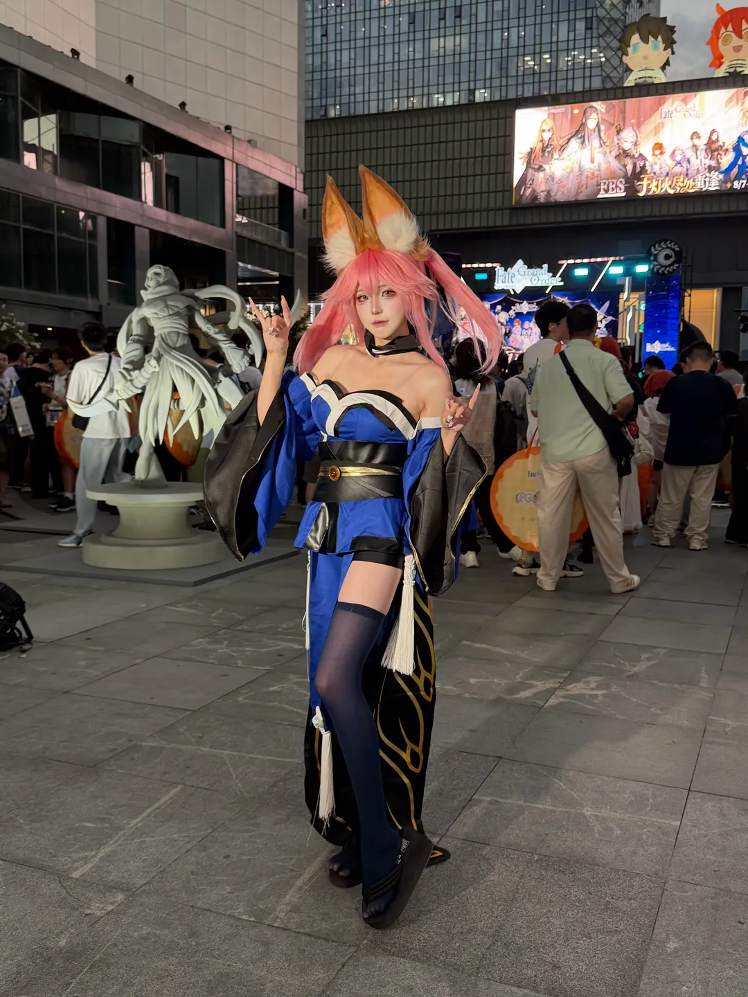 Fate/Grand Order, 漫展穿搭, 二次元場照, 玉藻前cos, 黑絲cosplay
