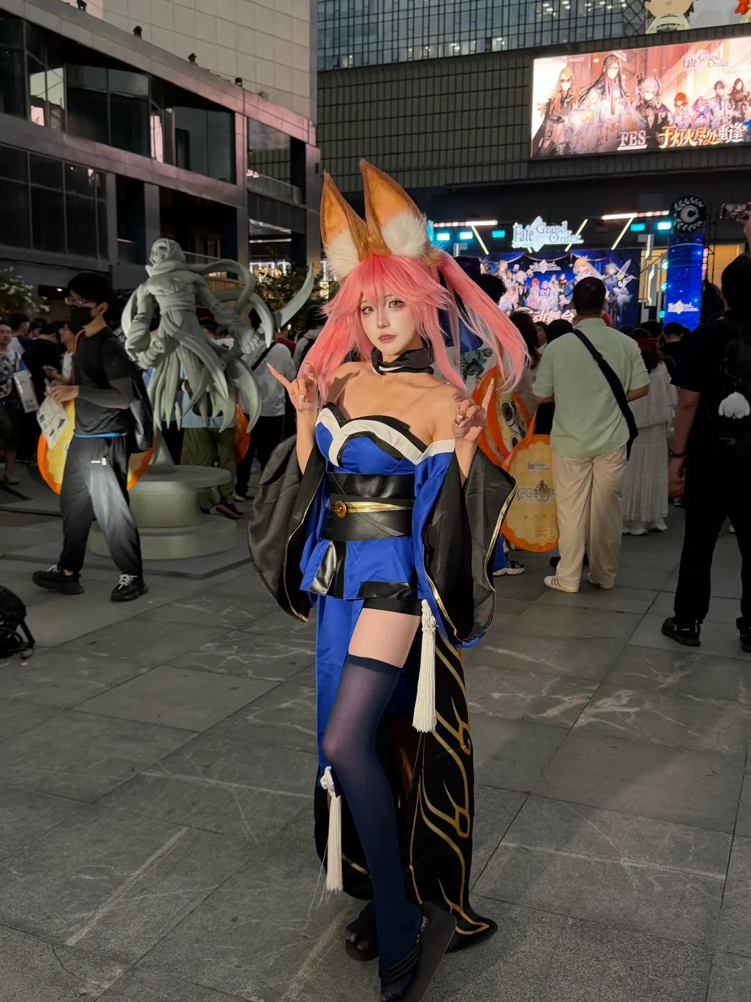 Fate/Grand Order, 漫展穿搭, 二次元场照, 玉藻前cos, 黑丝cosplay - 第2张