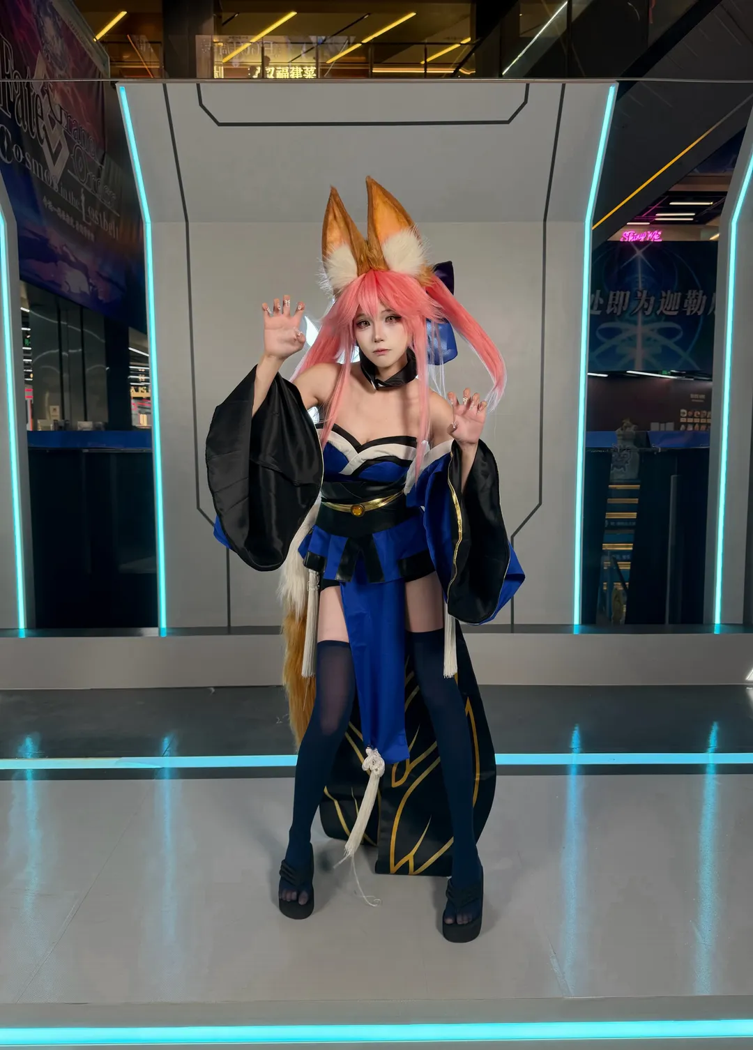 Fate/Grand Order, 漫展返图, 玉藻前cos, FGO十周年, 黑丝连裤袜 - 第1张