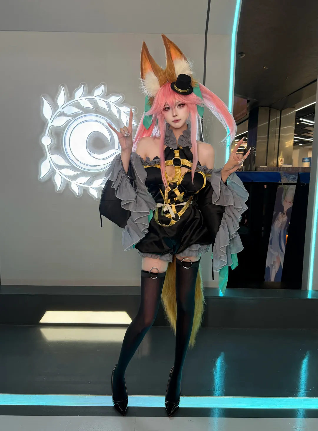 Fate/Grand Order, 漫展返图, 玉藻前cos, FGO十周年, 黑丝连裤袜 - 第3张