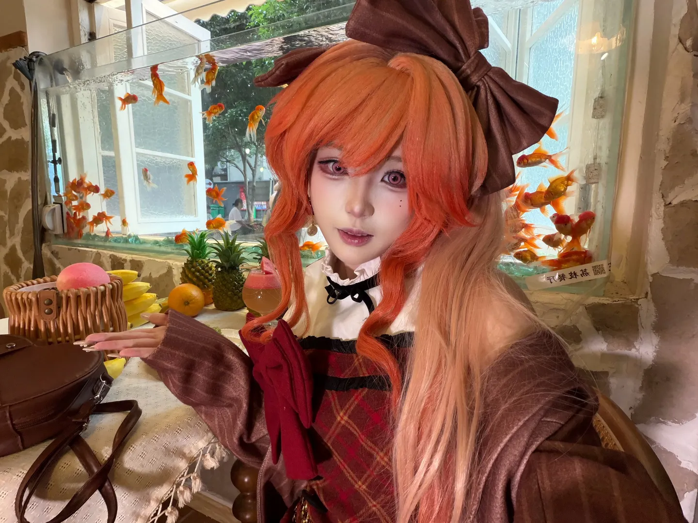 Arknights, Anime cosplayer, Haruka Shino cosplay, Kingyobachi, Retro dessert shop