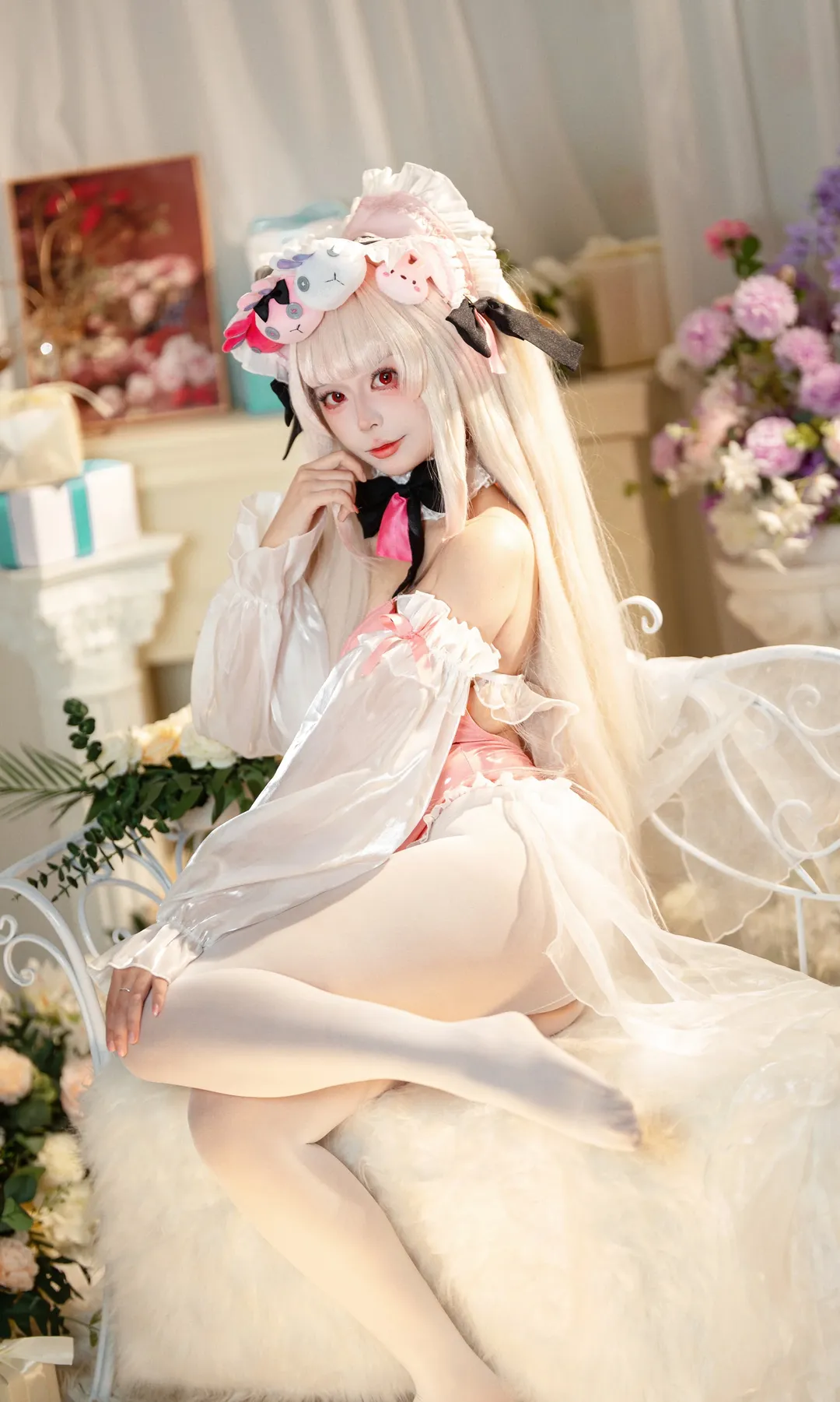 碧蓝航线, 二次元cosplay, 白丝穿搭, 哈尔福德cos, 梦幻写真 - 第3张