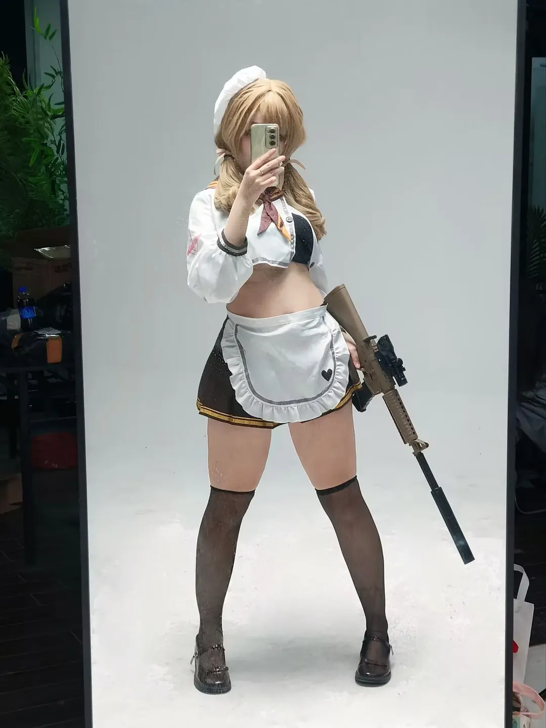 黑丝cos, 女仆装cosplay, 战术女仆, Nikke, 布蕾德cos
