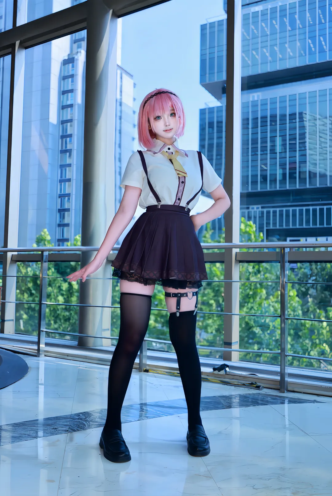 二次元, 天使纷扰, 黑丝穿搭, 制服cos, 谷风天音cos - 第3张