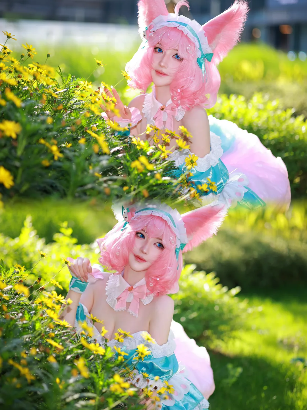 コスプレ, オナー・オブ・キングス, ピンクのウィッグ, 妲己コスプレ, コスプレストッキング - 1枚目