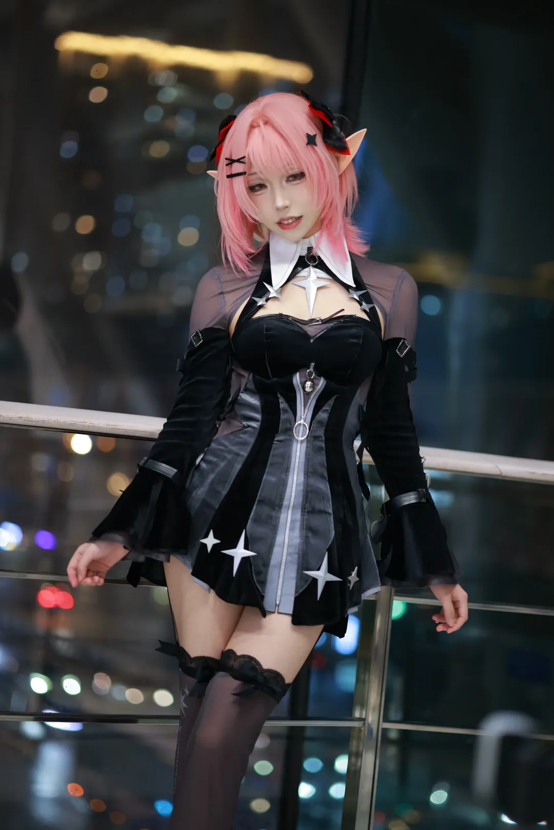 绝区零, 夜景人像, cosplay摄影, 精灵耳cos, 拉米尔cos - 第1张
