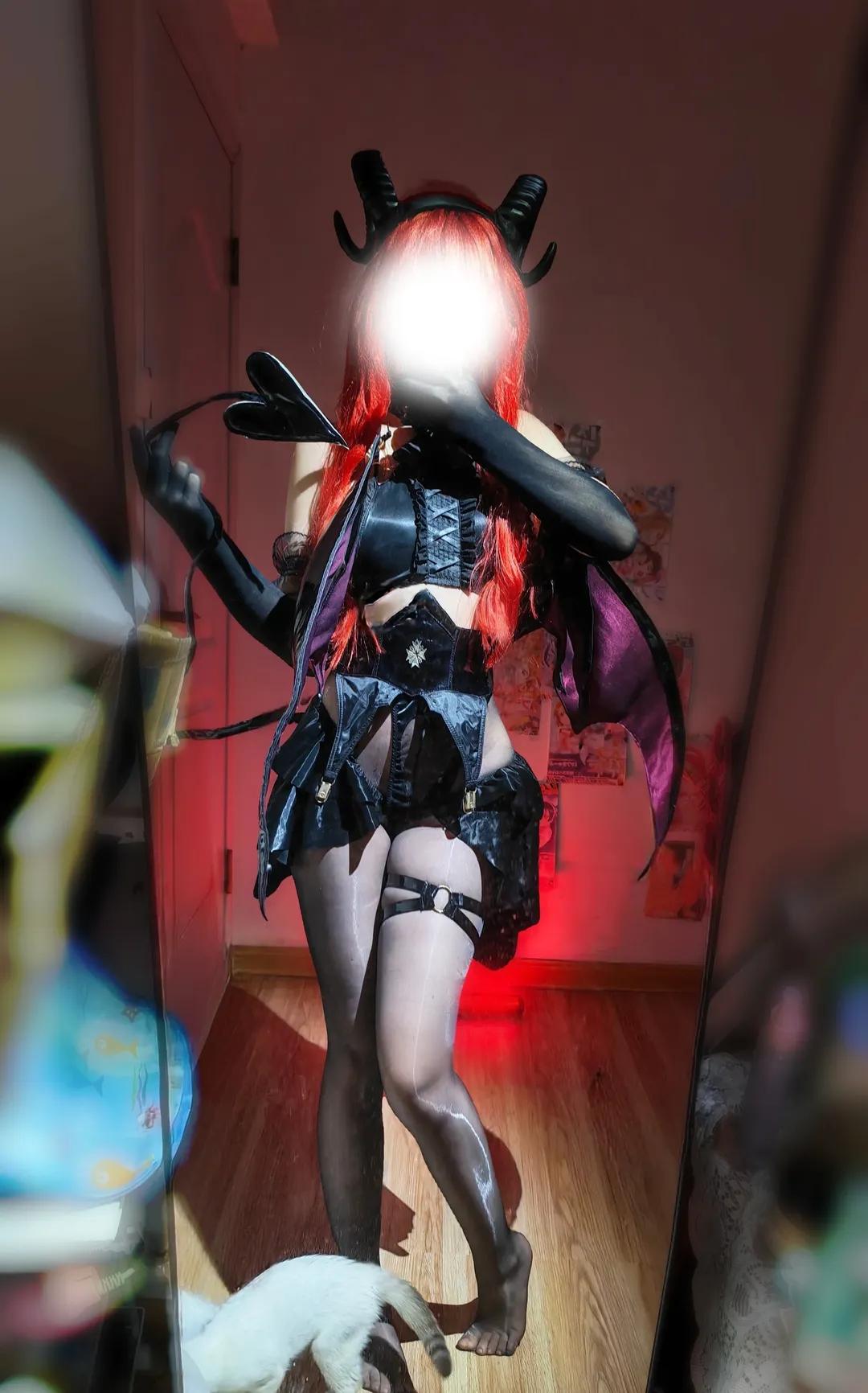 碧蓝航线, 黑丝穿搭, cosplay试衣, 魅魔cos, 希尔德加德·兴登堡cos - 第4张
