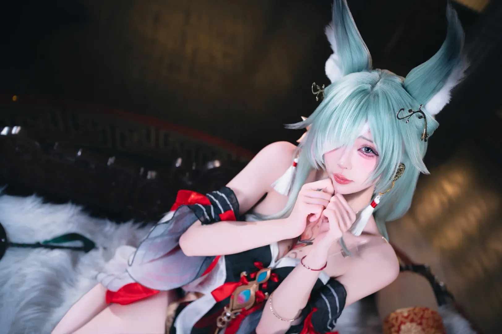 Wuthering Waves, Phrolova cosplay, Cosplay photography, Fox ears cosplay, Kemonomimi girl