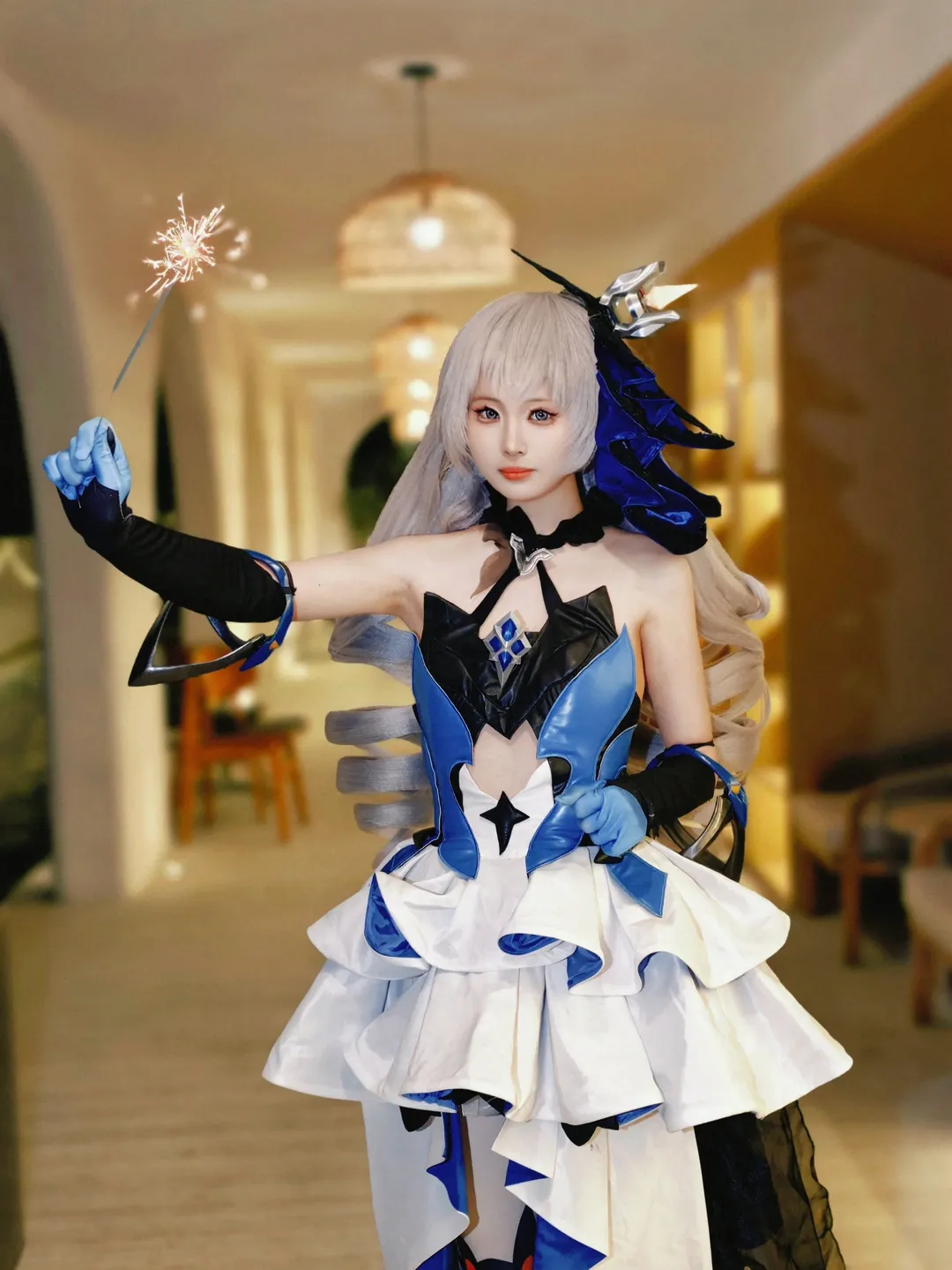 崩壞三, 布洛妮婭cos, 絲襪穿搭, 理之律者, 戶外菸火