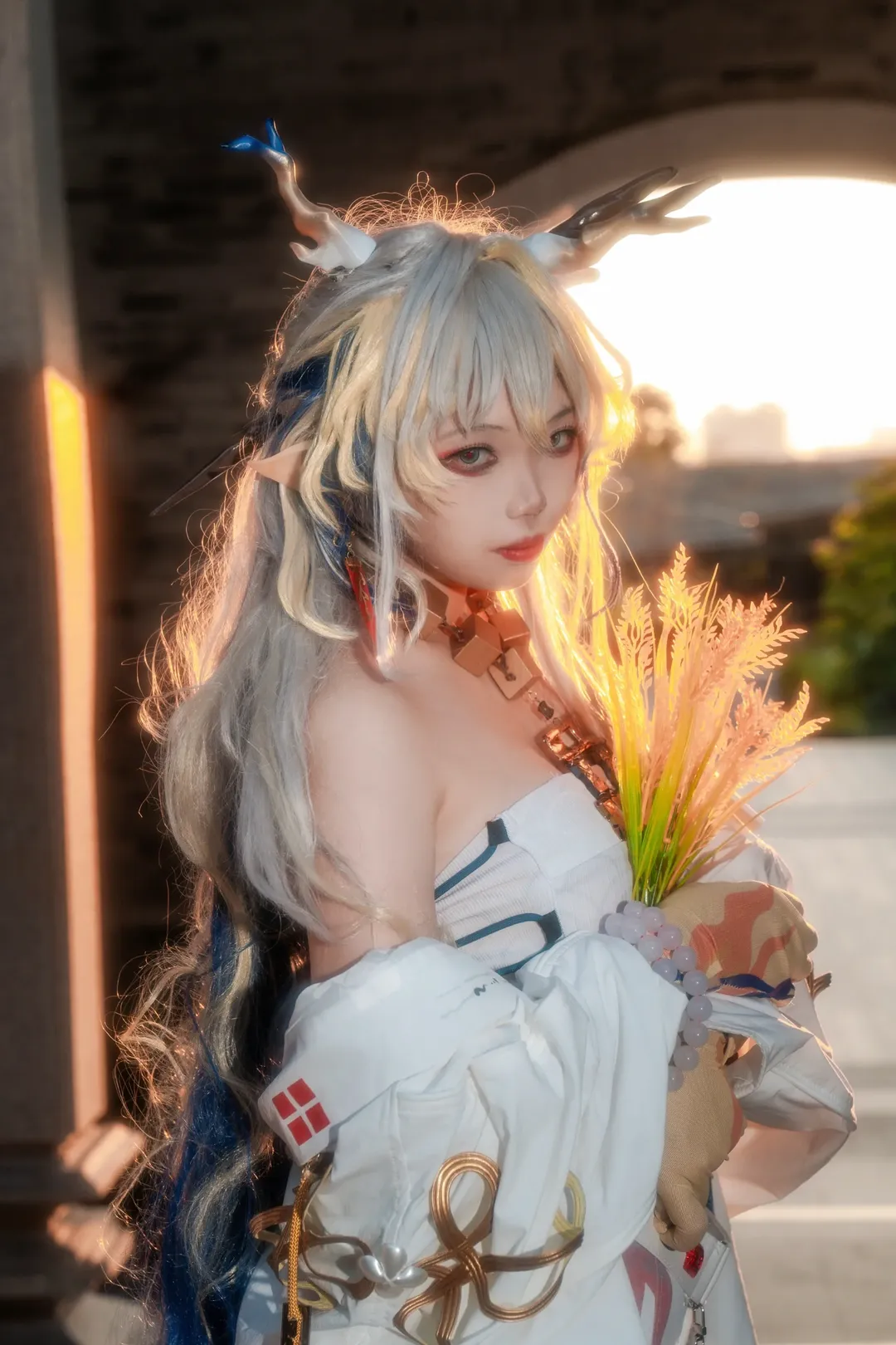黍cos, 明日方舟, 逆光摄影, 户外人像, 精灵耳cos