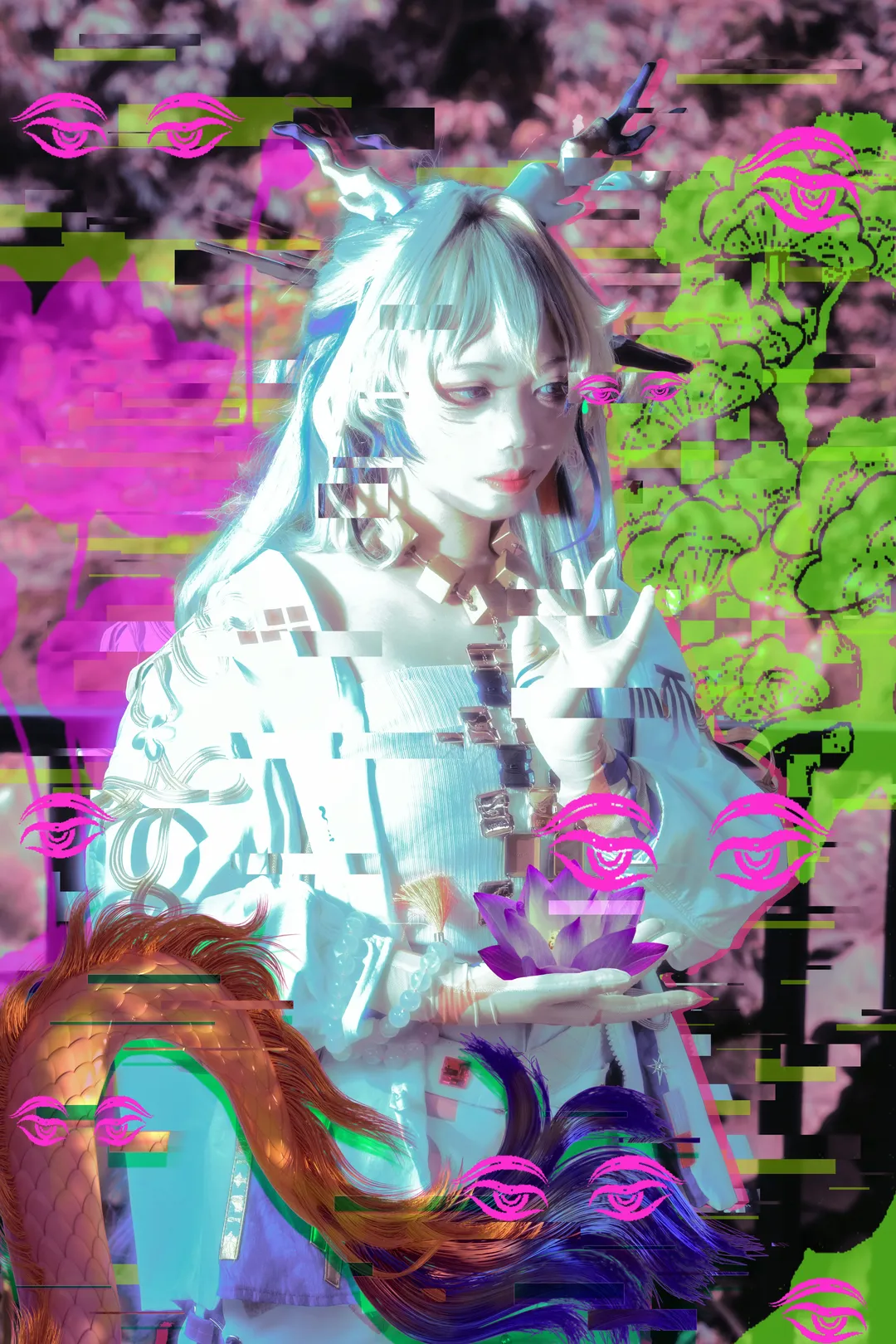 黍cos, 明日方舟, 视觉特效, 界园风, 后期拼贴