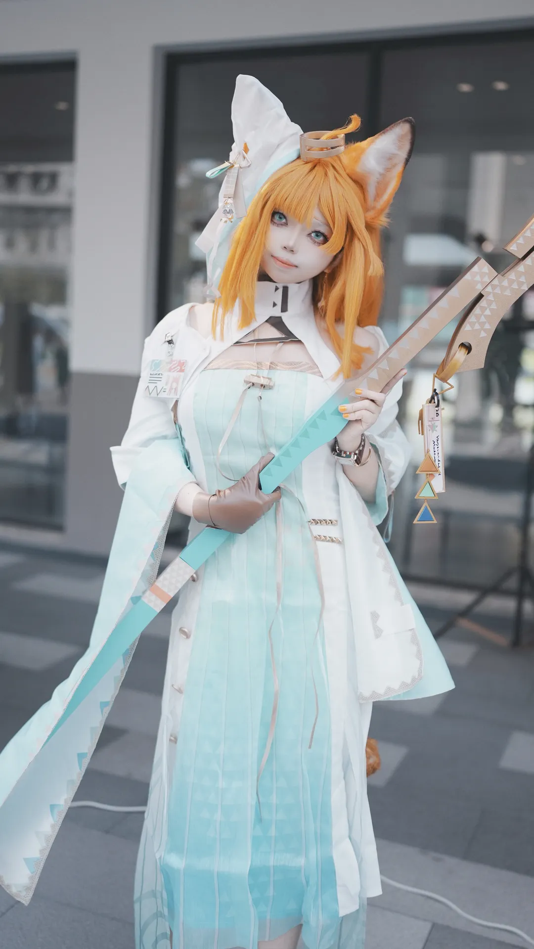 二次元摄影, 明日方舟, 兽耳cosplay, 莎草cos, 橙发角色 - 第2张