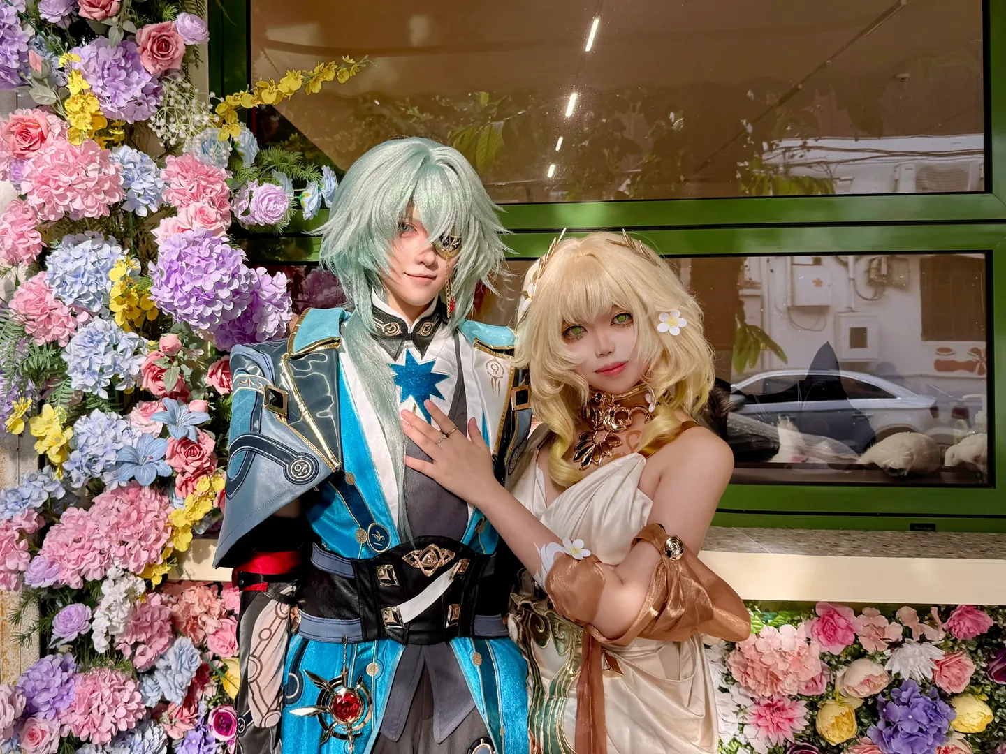 夏雅cos, cosplay返图, cpg08漫展, 花墙摄影, 同好集邮