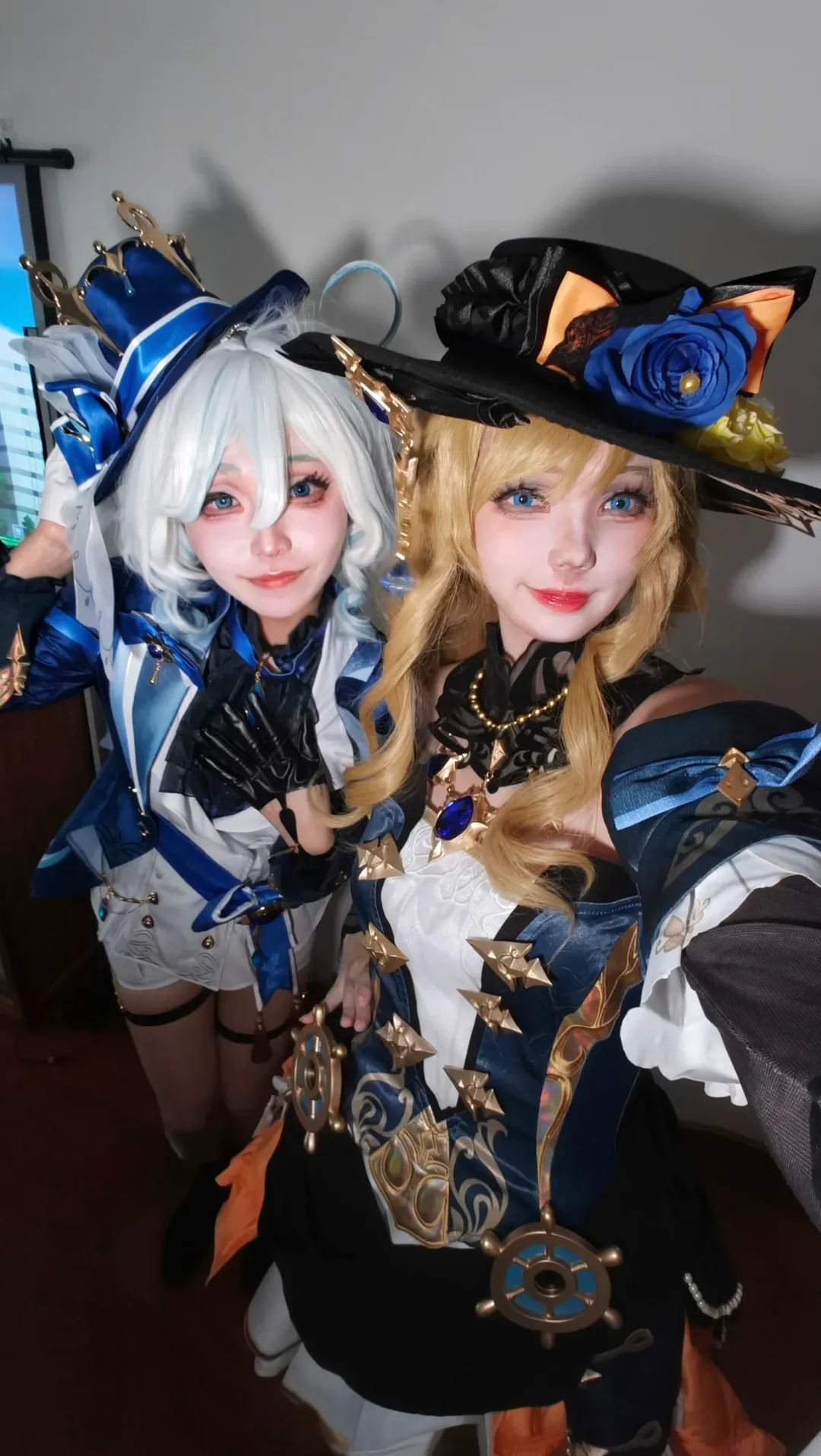 原神, 芙宁娜cos, cosplay丝袜, 娜维娅cos, cos试妆