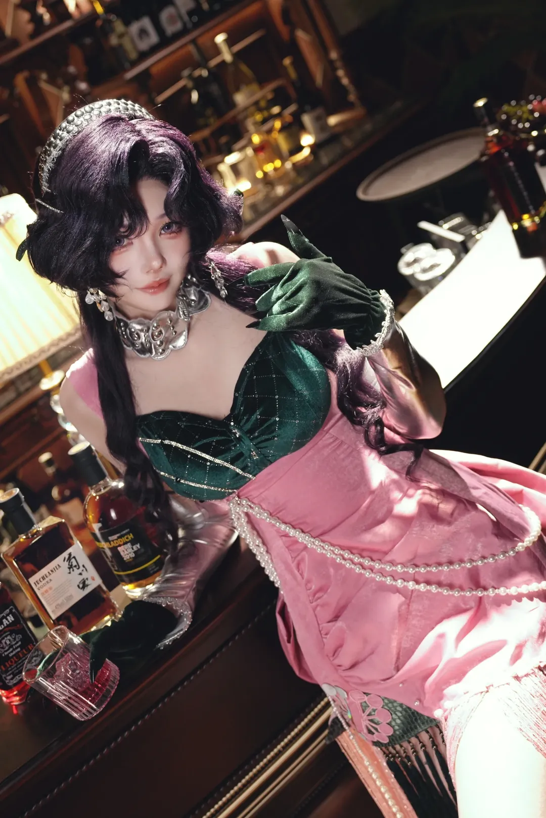 cosplay, 重返未来1999, 天使娜娜cos, 复古吧台, 蛇尾道具 - 第5张