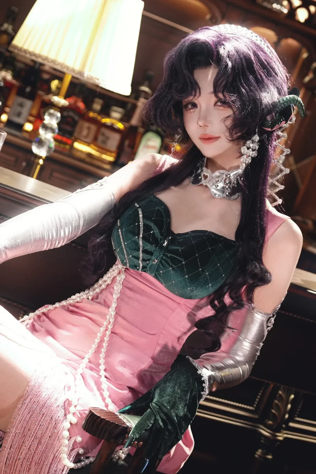cosplay, 重返未来1999, 天使娜娜cos, 复古吧台, 蛇尾道具 - 第8张