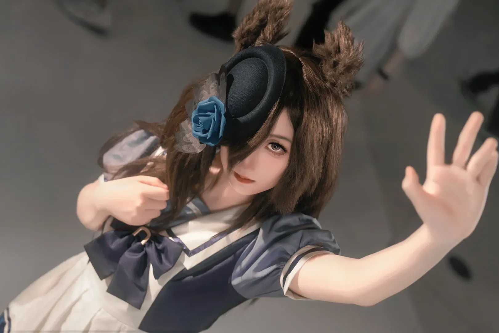 二次元コスプレ, イベント撮影, ウマ娘 プリティーダービー, ライスシャワー コスプレ, 獣耳セーラー服 - 1枚目