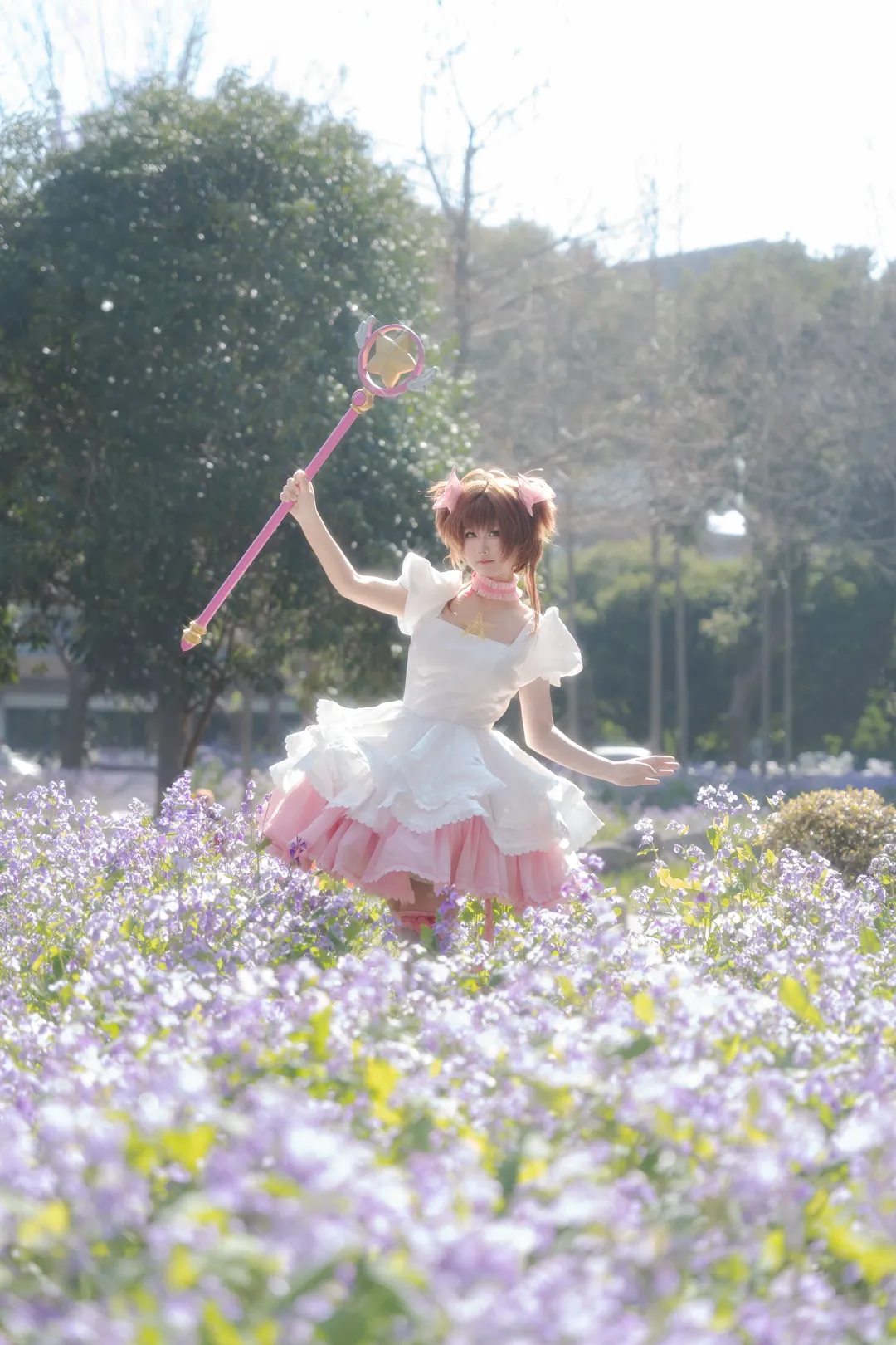 二次元, cosplay写真, 丝袜cos, 木之本桜cos, 摩卡少女樱