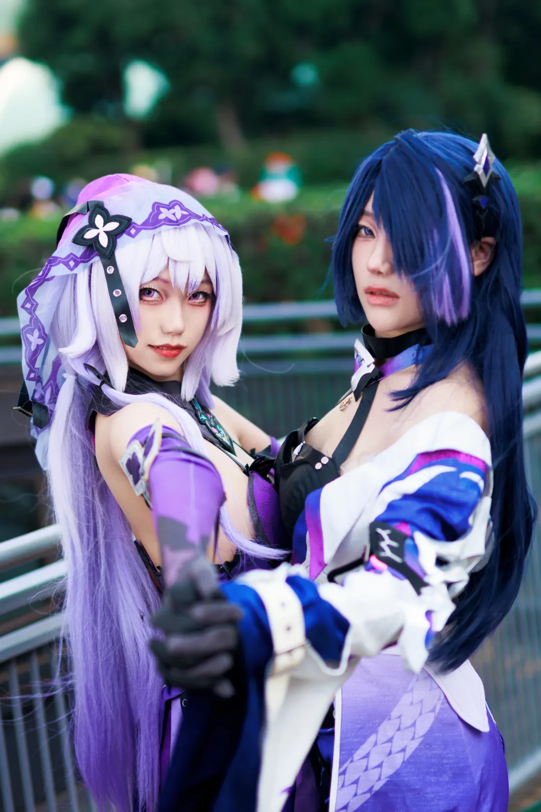 崩壊：スターレイル, 黄泉 コスプレ, イベント写真, 黒タイツ コーデ, ブラックスワンコスプレ - 3枚目