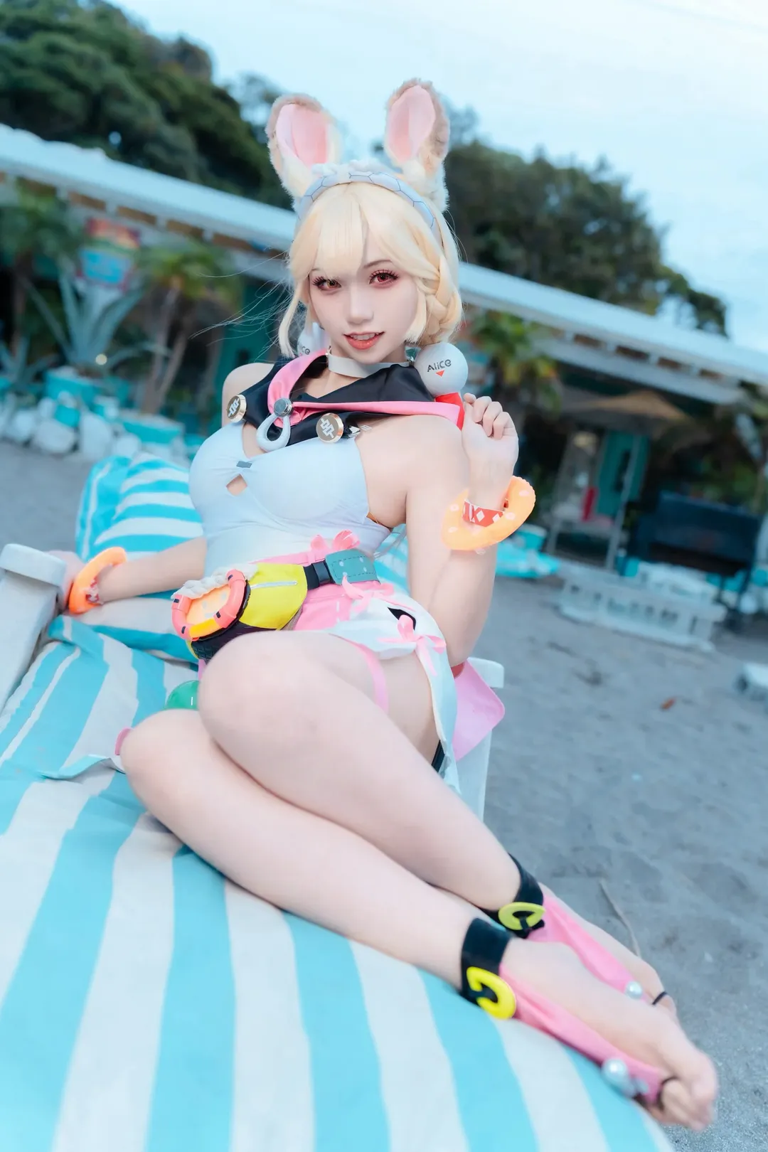 絕區零, 愛麗絲cos, 泳裝cos, 夏日cosplay, 沙灘攝影