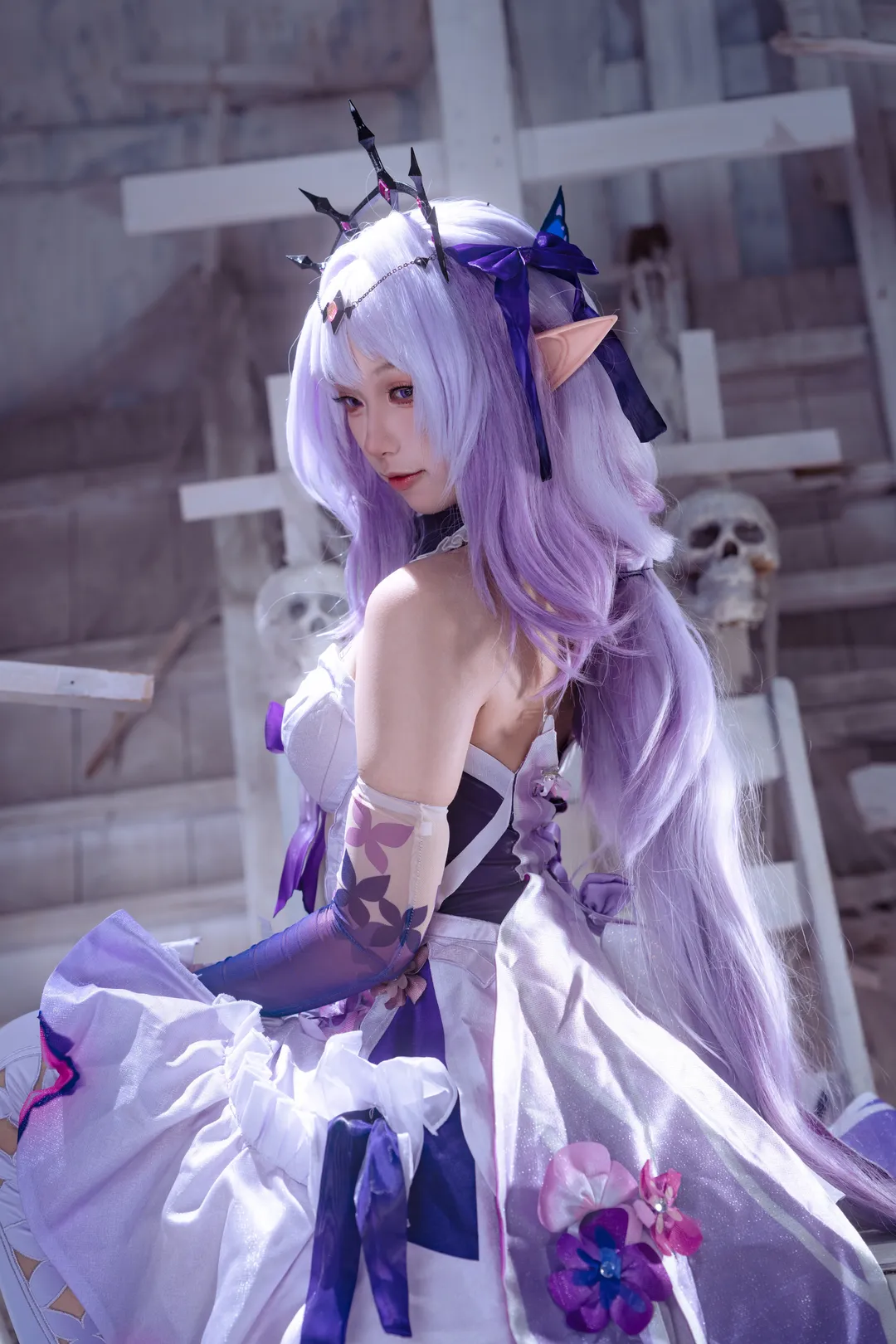 cosplay, 崩坏星穹铁道, 哥特风, 遐蝶cos, 废墟摄影 - 第1张