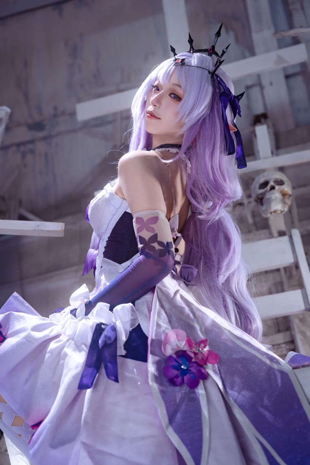 cosplay, 崩坏星穹铁道, 哥特风, 遐蝶cos, 废墟摄影 - 第2张