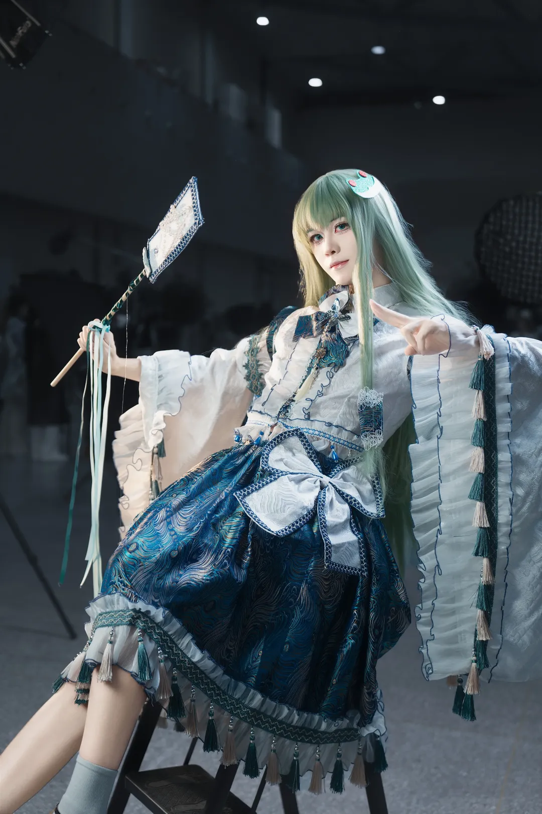 コスプレ, 東方Project, 白ストッキング, 東風谷早苗 コスプレ, 風祝