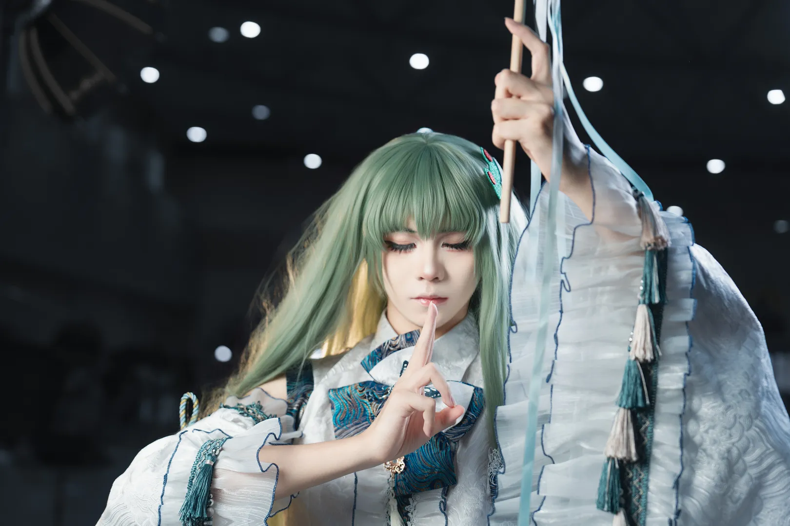 コスプレ, 東方Project, 白ストッキング, 東風谷早苗 コスプレ, 風祝 - 5枚目