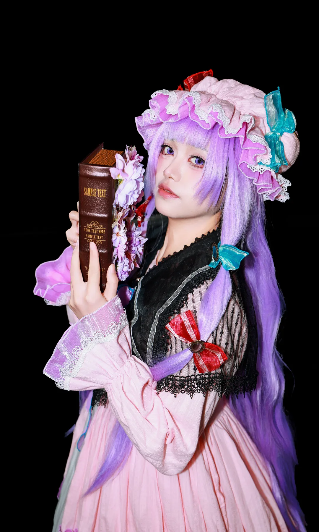 東方project, 二次元cosplay, 帕秋莉cos, 紫發少女, 洛麗塔服飾