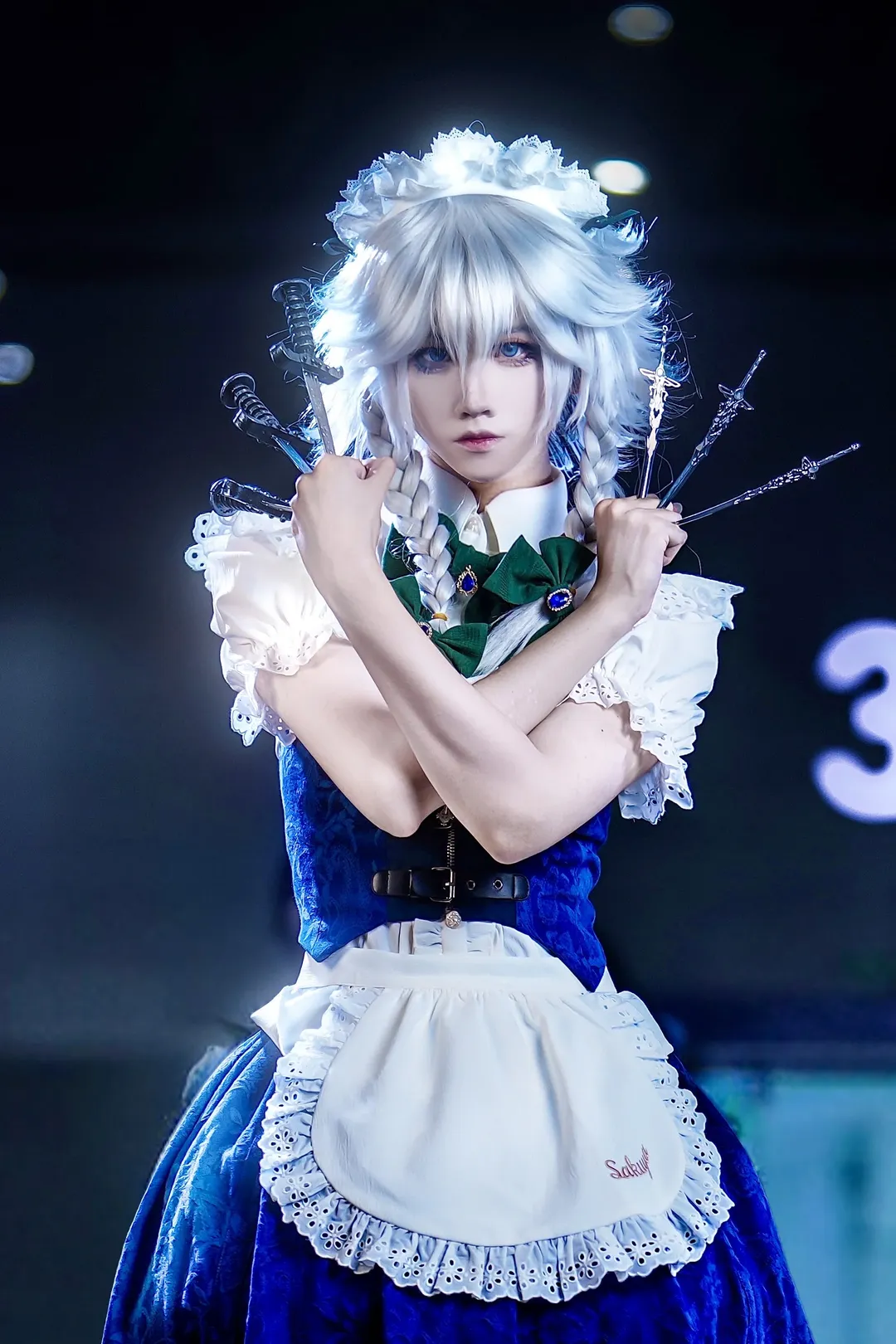 Touhou Project, Anime convention, White stockings, Maid outfit cosplay, First cosplay - Image 1