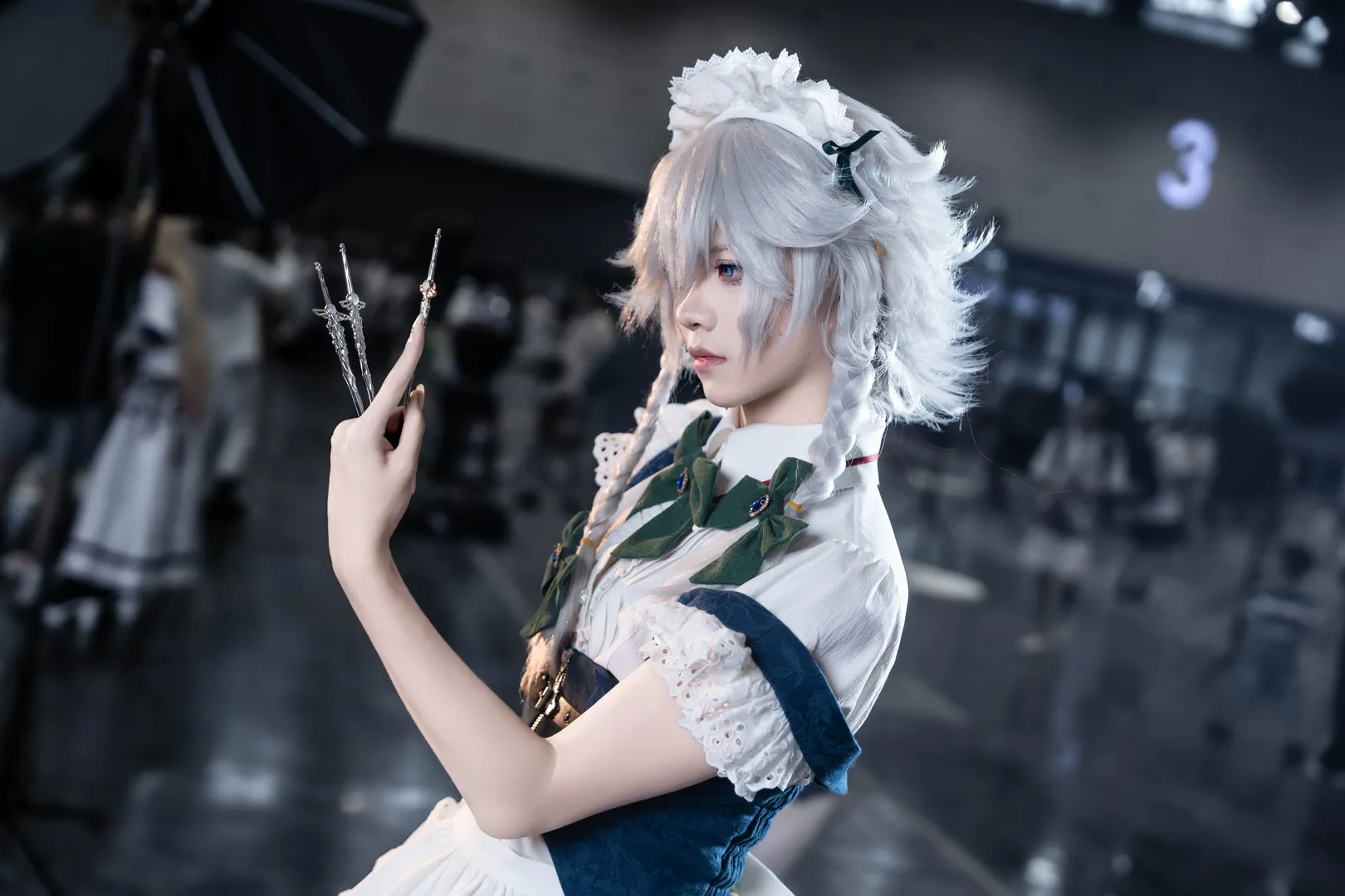 Touhou Project, Anime convention, White stockings, Maid outfit cosplay, First cosplay - Image 3