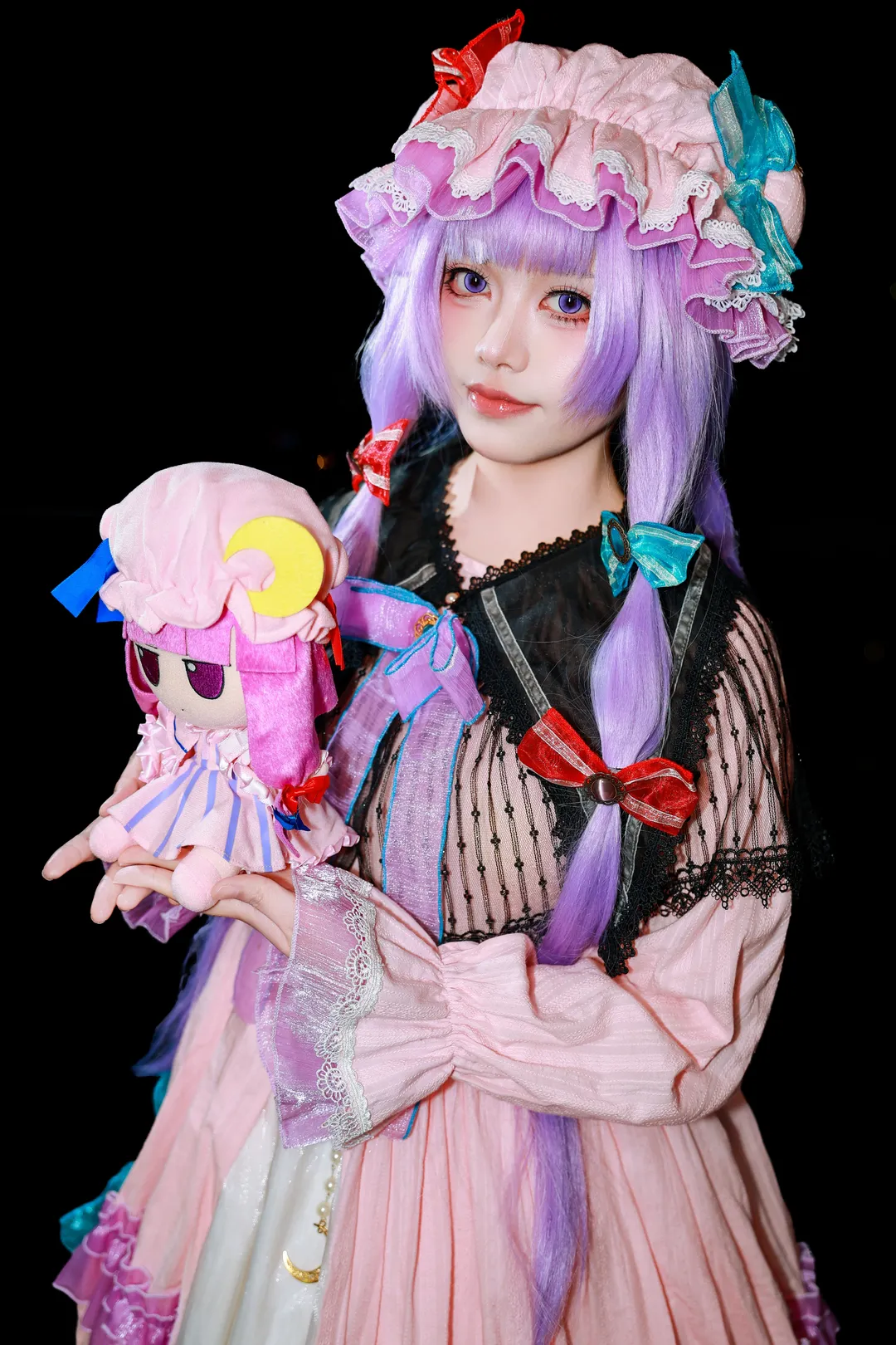 二次元摄影, 东方project, 帕秋莉cos, 洛丽塔洋装, 白丝穿搭 - 第2张