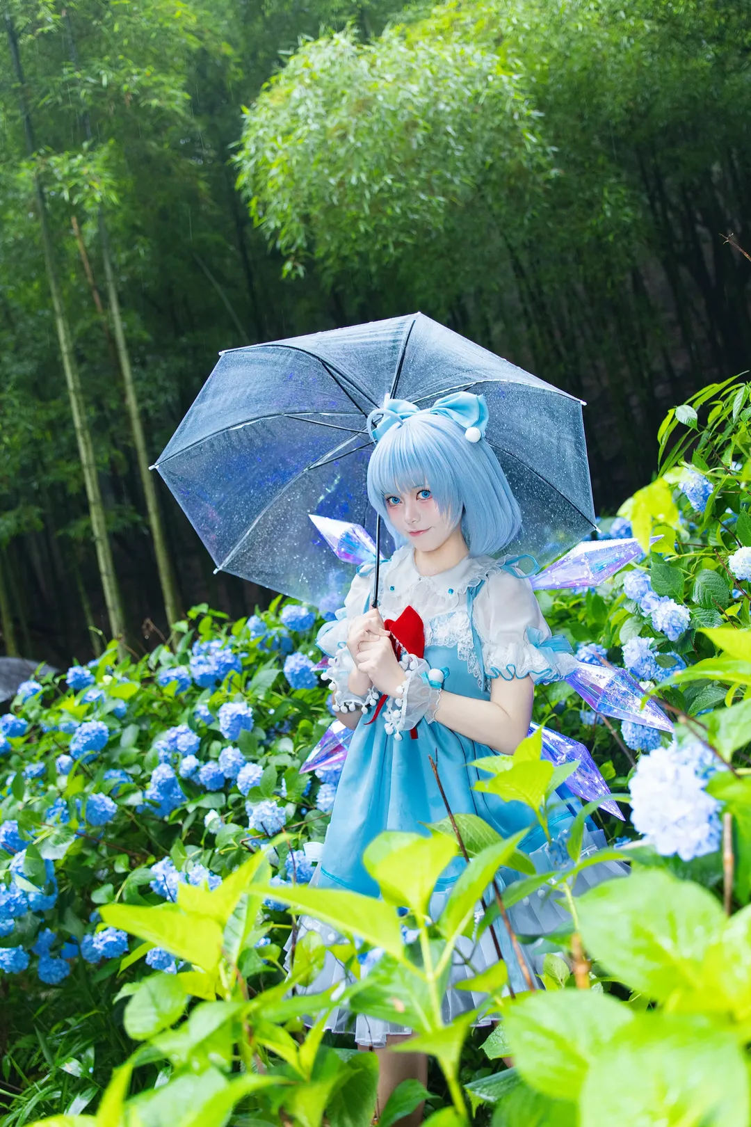 东方project, 蓝色系, 琪露诺cos, 冷色调, 雨中cos - 第3张