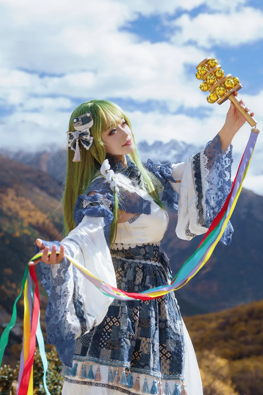 二次元摄影, 东方Project, 户外cosplay, 风祝cos, 高原旅拍