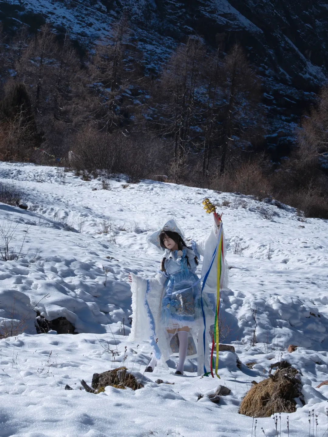 博丽灵梦cos, 东方project, 白丝cos, 雪景cos, 旅拍cos