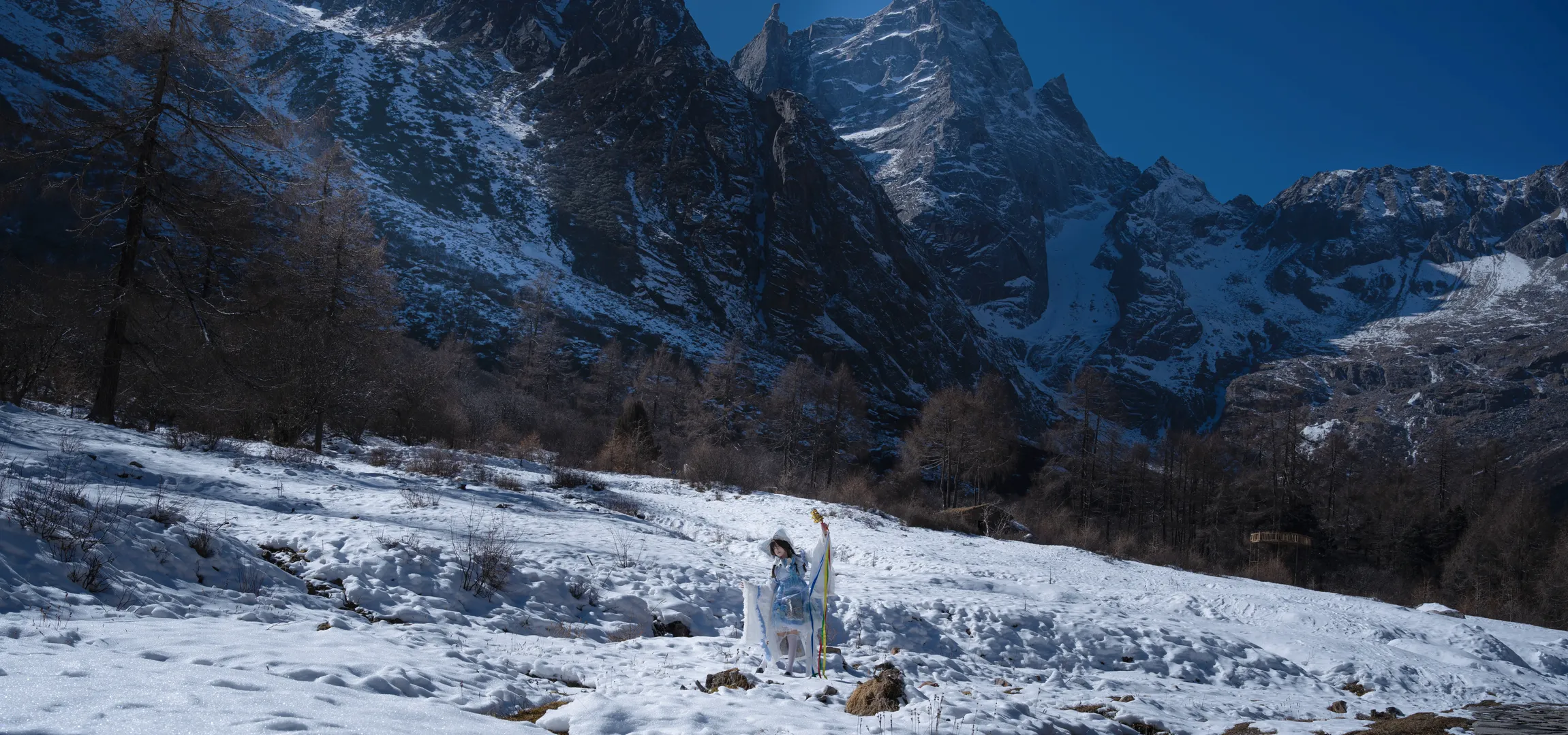 博丽灵梦cos, 东方project, 白丝cos, 雪景cos, 旅拍cos - 第3张