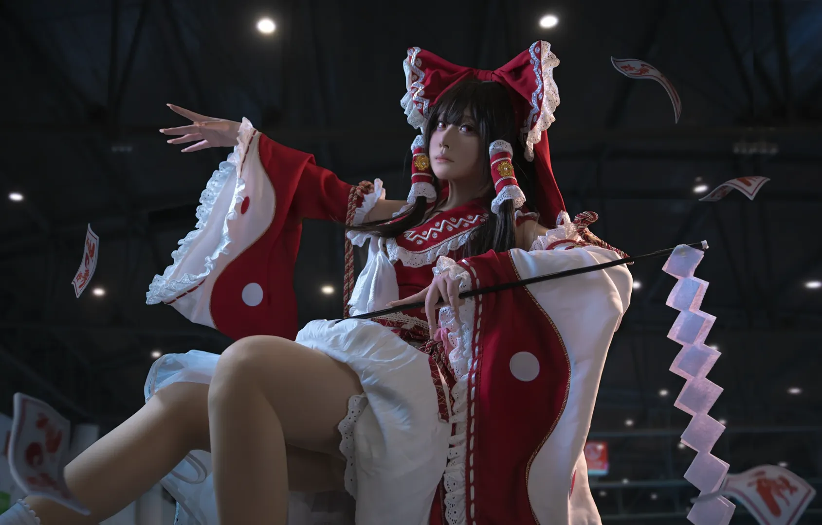 博丽灵梦cos, 东方project, Cosplay摄影, 漫展场照, 巫女服