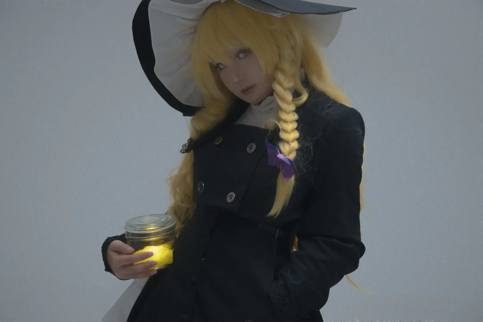东方project, 雾雨魔理沙cos, 白棚动作参考, 女巫帽, 风格化摄影 - 第3张