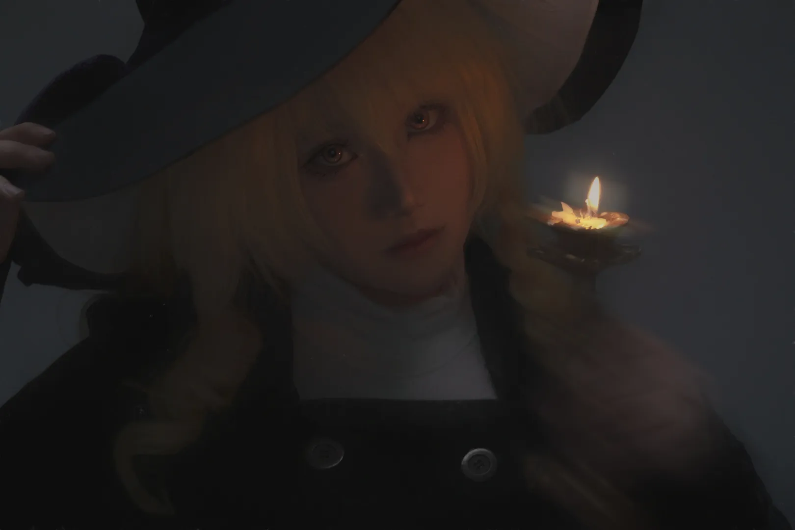 东方project, 雾雨魔理沙cos, 白棚动作参考, 女巫帽, 风格化摄影 - 第5张