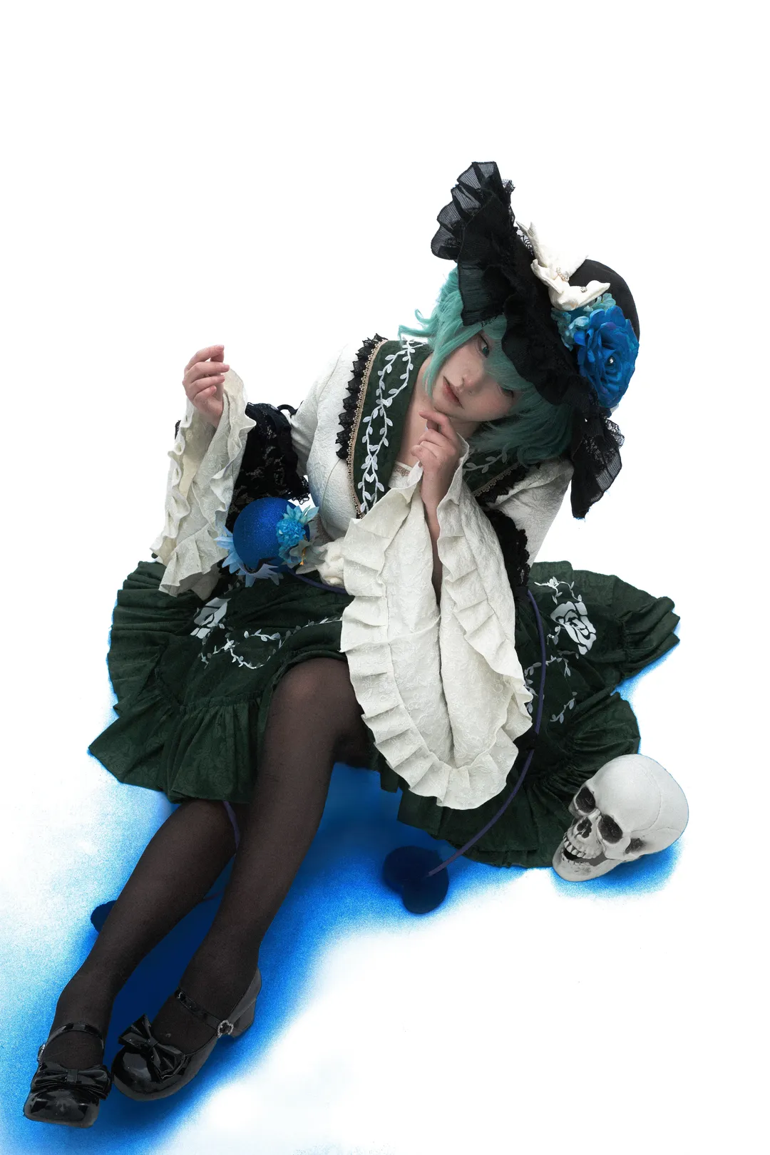 东方project, 哥特萝莉, cosplay动作参考, 古明地恋cos, 白棚写真 - 第1张