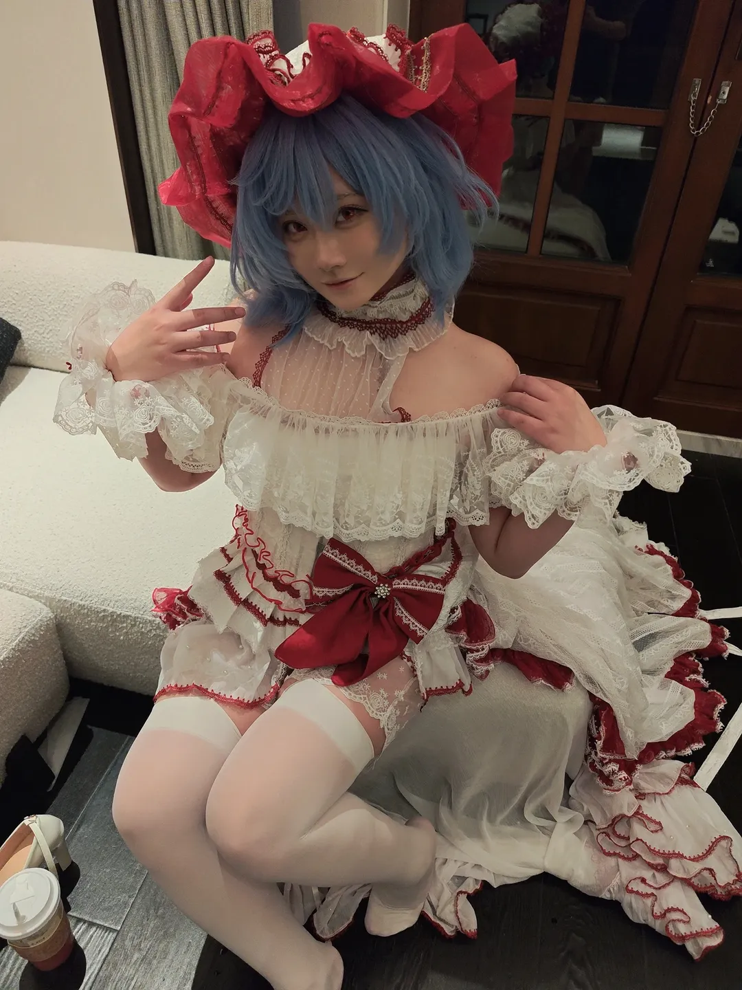 東方Project, レミリアコスプレ, 吸血鬼コスプレ, 白ニーソ, 洋装コーデ