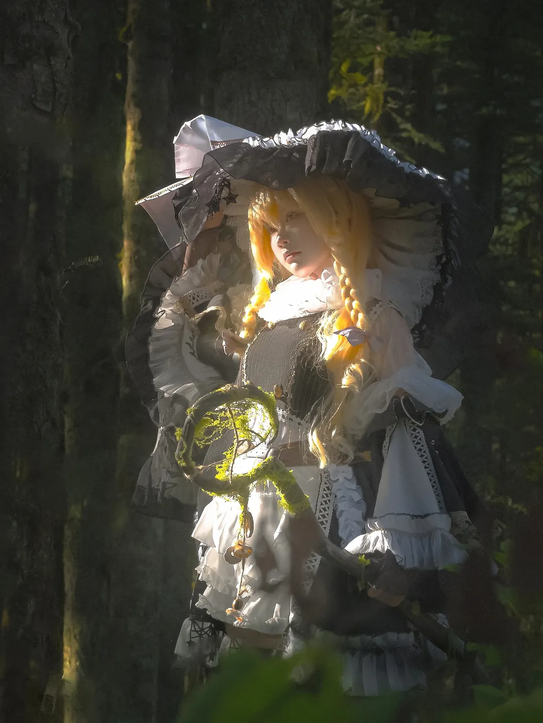 东方project, 雾雨魔理沙cos, 光影摄影, 长筒袜cos, 森林旅拍 - 第1张