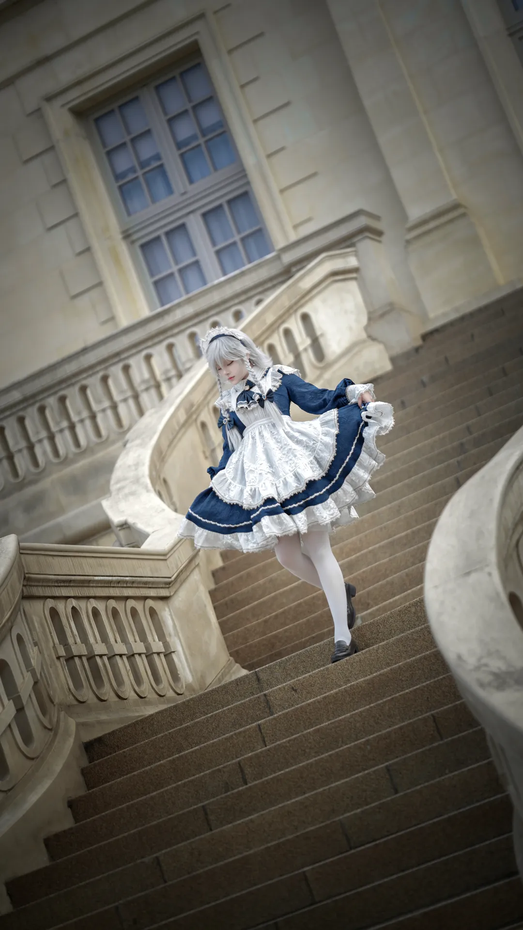 东方Project, 十六夜咲夜cos, cosplay摄影, 女仆装cos, 白丝cos - 第4张