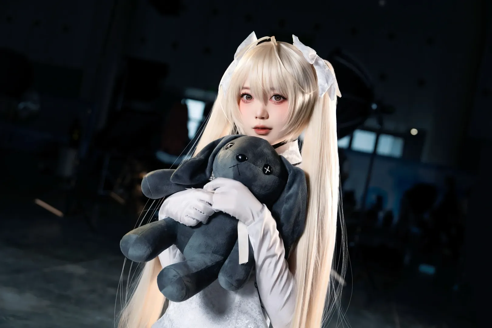 Kasugano Sora cosplay, Yosuga no Sora, White stockings, Twintails, Cheongsam cosplay - Image 8